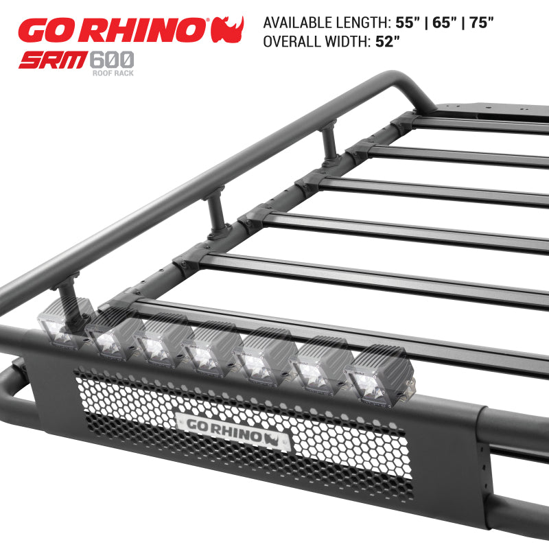 Go Rhino Roof Baskets Go Rhino Universal 65in SRM 600 Basket Style Rack - Textured black