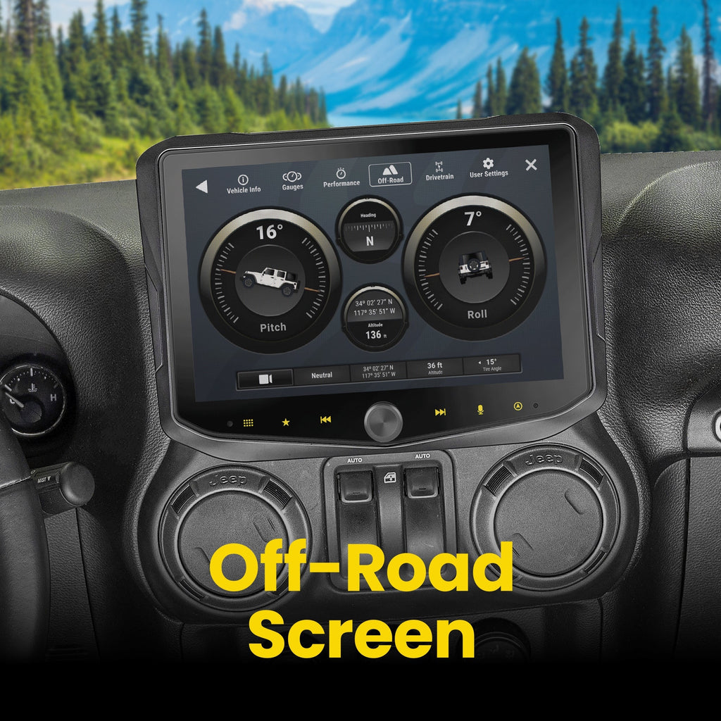 HORIZON10 Jeep Wrangler JK (2011-2018) 10" Radio Fully Integrated Kit | Displays Vehicle Information and Off-Road Mode