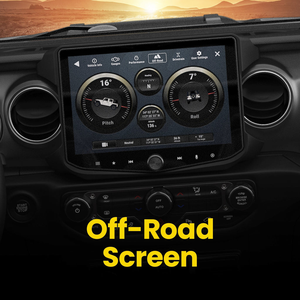 HORIZON10 Jeep Wrangler JL (2018-2023)/Gladiator JT (2020-2023) 10" Radio Fully Integrated Kit | Displays Vehicle Information and Off-Road Mode