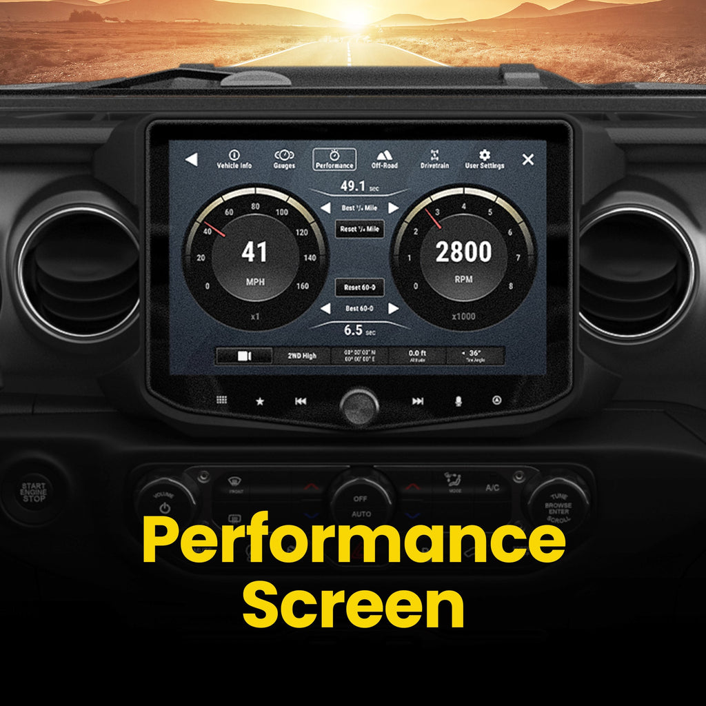 HORIZON10 Jeep Wrangler JL (2018-2023)/Gladiator JT (2020-2023) 10" Radio Fully Integrated Kit | Displays Vehicle Information and Off-Road Mode