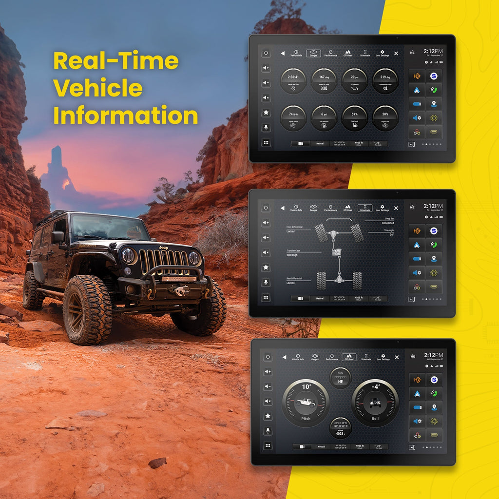 HORIZON12 Jeep Wrangler JK (2011-2018) 12.8" Radio Plug-and-Play Kit