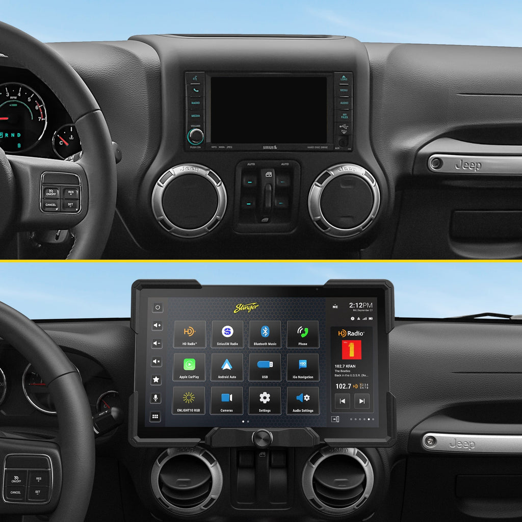 HORIZON12 Jeep Wrangler JK (2011-2018) 12.8" Radio Plug-and-Play Kit