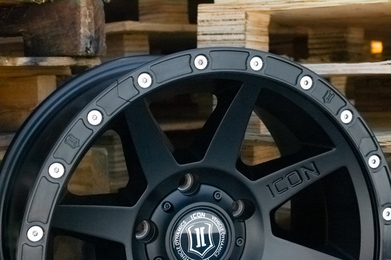 ICON Body Armor & Rock Rails ICON 17in Compression/Alpha/Rebound Wheel Rock Ring Kit (20 Bolt)