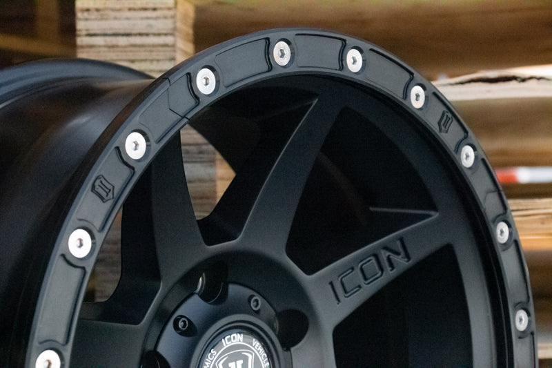 ICON Body Armor & Rock Rails ICON 17in Compression/Alpha/Rebound Wheel Rock Ring Kit (20 Bolt)