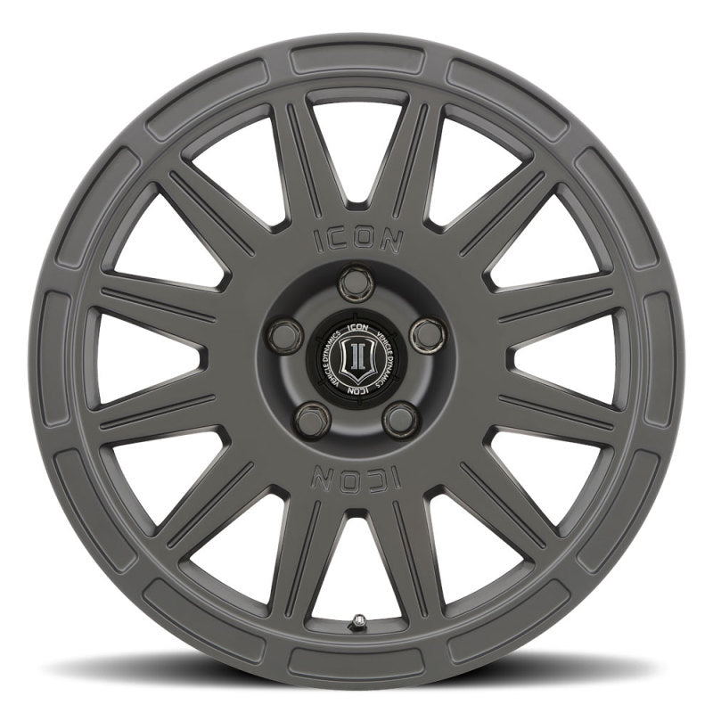 ICON Wheels - Cast ICON Ricochet 17x8 5x4.5 38mm Offset 6in BS Satin Black Wheel