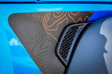 Load image into Gallery viewer, Arctic Mojave Printed Accent Color Topographical Rubicon Blackout Decal- Fits Jeep Wrangler &amp; Gladiator JL Fender Vent Decal-Pair