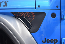 Load image into Gallery viewer, Arctic Mojave Printed Accent Color Topographical Rubicon Blackout Decal- Fits Jeep Wrangler &amp; Gladiator JL Fender Vent Decal-Pair