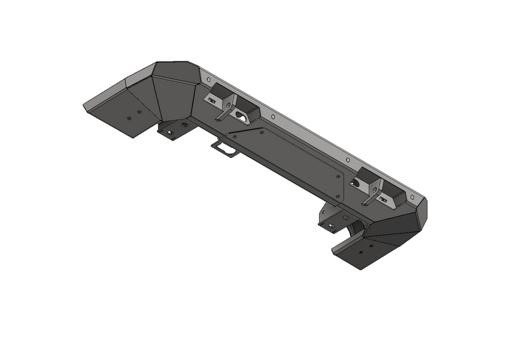 Tomahawk High Clearance Rear Bumper for Jeep JT Motobilt - MB1262 - Motobilt