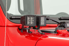 Load image into Gallery viewer, LED Light Kit | Quad | Cowl Mount | 2" Black | Amber DRL | Jeep Gladiator JT/Wrangler JL (18-26)