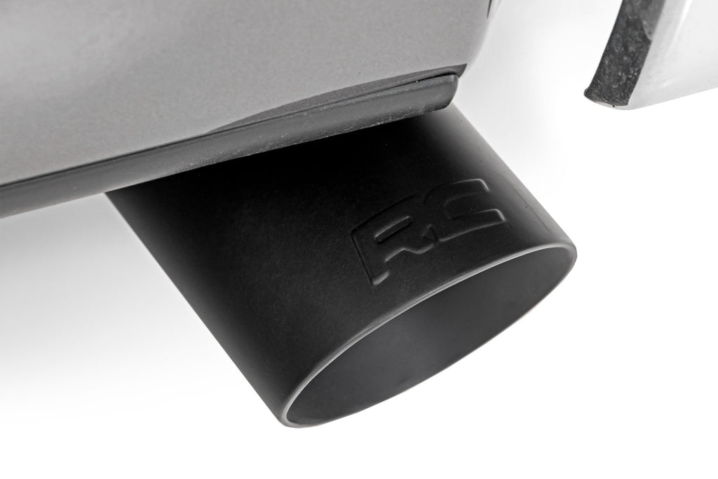 Exhaust Tip | Black | RC Logo | 2.5-3.125 Inch Pipe