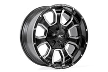 Load image into Gallery viewer, Rough Country 93 Series Wheel | One-Piece | Machined Black | 20x10 | 6x5.5/6x135 | -18mm