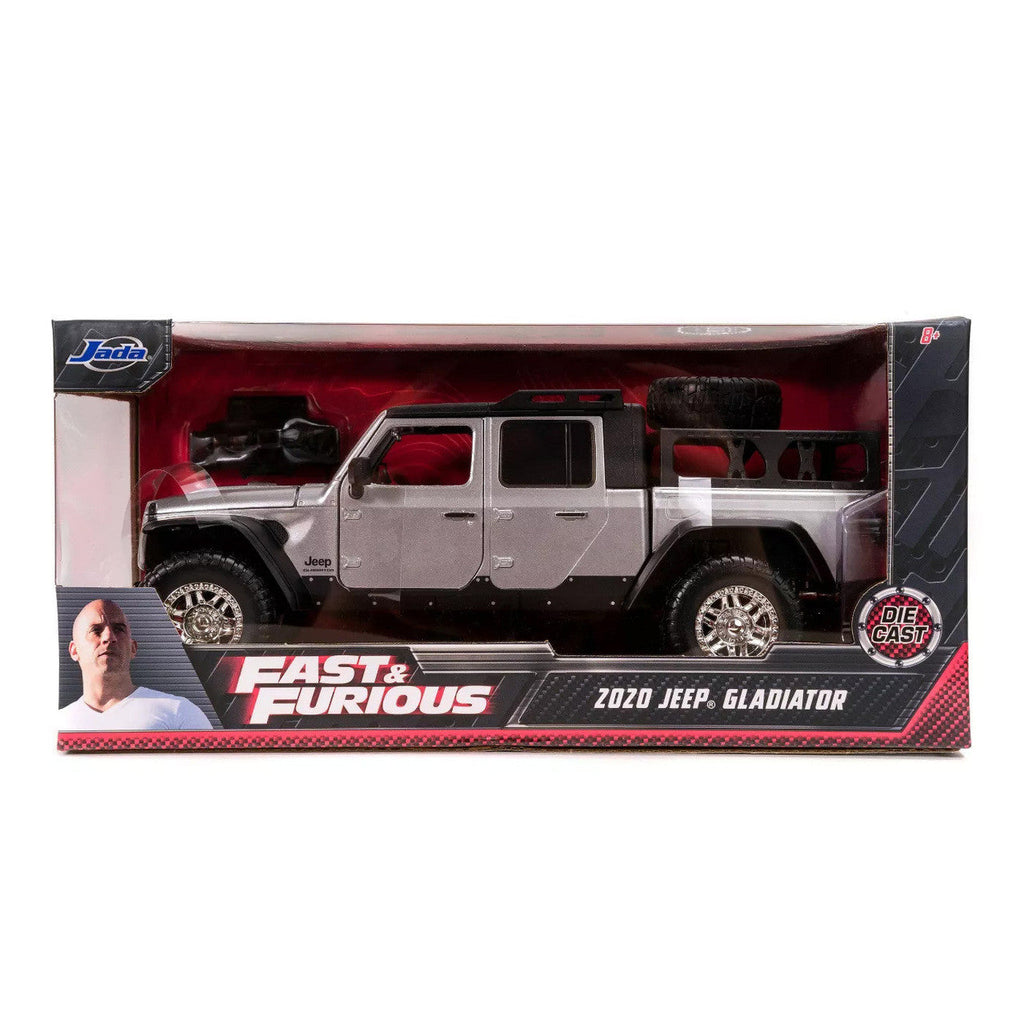 Jada Toys Diecast Model Fast & Furious F9 Jeep Gladiator 1:24 Scale Die-Cast Vehicle - Silver