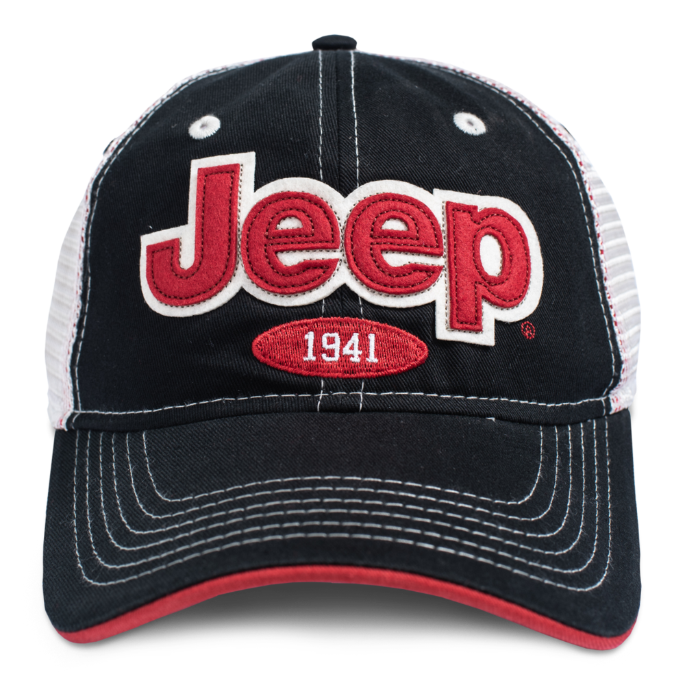JEDCo Hat Black Jeep - Felt Applique Hat