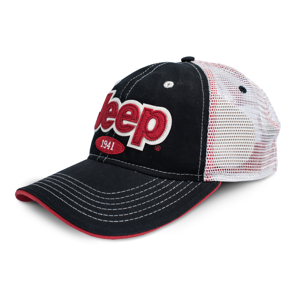 JEDCo Hat Black Jeep - Felt Applique Hat
