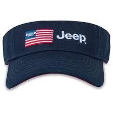 Load image into Gallery viewer, JEDCo Hat Navy Jeep - Freedom Visor Hat