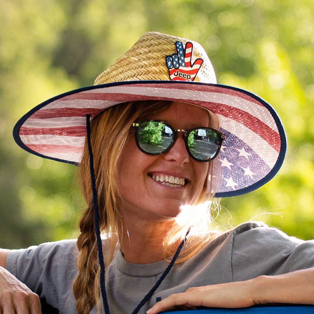 JEDCo Hat Jeep - Freedom Wave Straw Lifeguard Hat