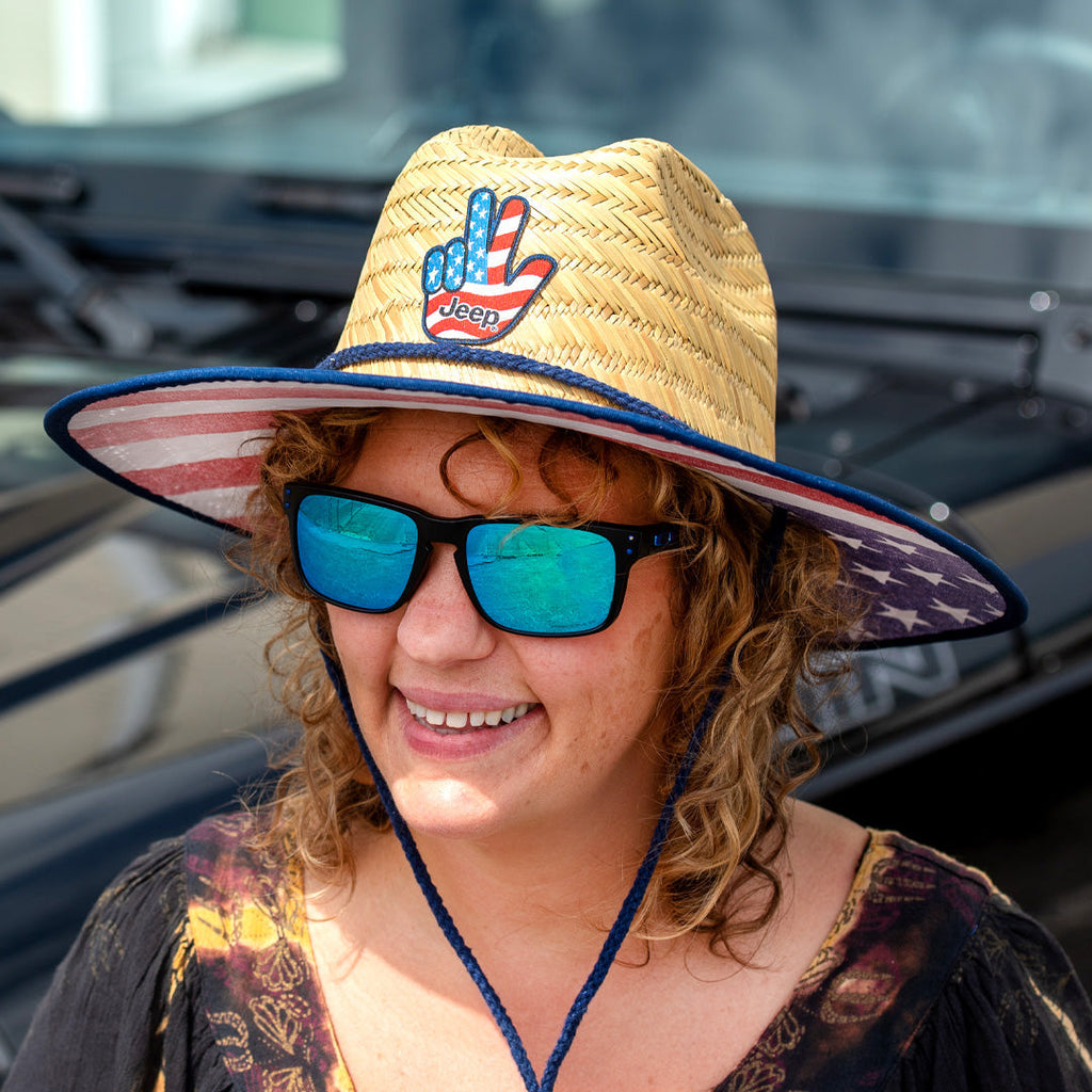 JEDCo Hat Jeep - Freedom Wave Straw Lifeguard Hat