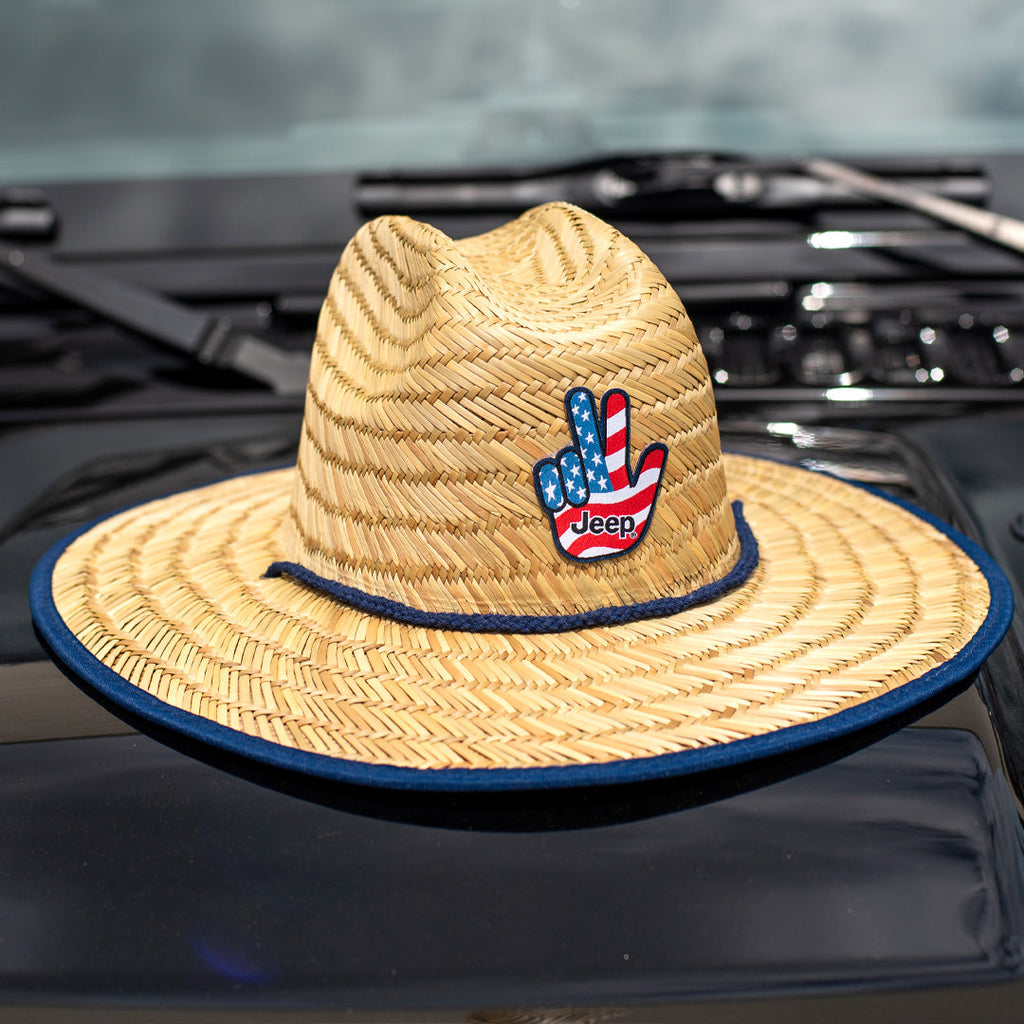 JEDCo Hat Jeep - Freedom Wave Straw Lifeguard Hat