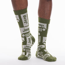 Load image into Gallery viewer, JEDCo Socks Green Jeep - Grille Crew Socks