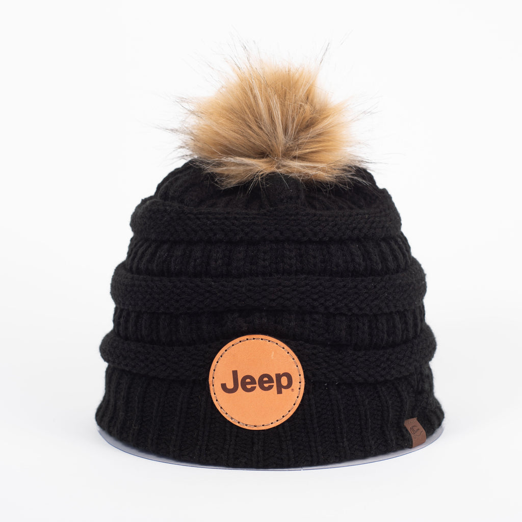 JEDCo Hat Black / One Size Fits Most Jeep - Logo Pom Beanie