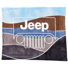Load image into Gallery viewer, JEDCo Sherpa Throw Blanket Jeep - Mountain Grille Sherpa Throw Blanket