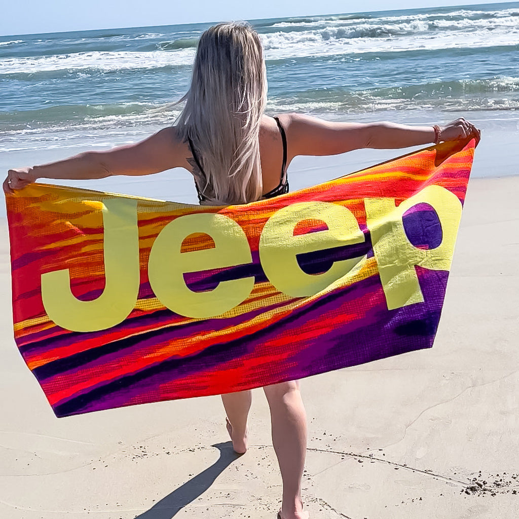JEDCo Beach Towel Sunset Jeep - Point Break Beach Towel
