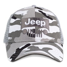 Load image into Gallery viewer, JEDCo Hat White Jeep - Snow Camo Hat