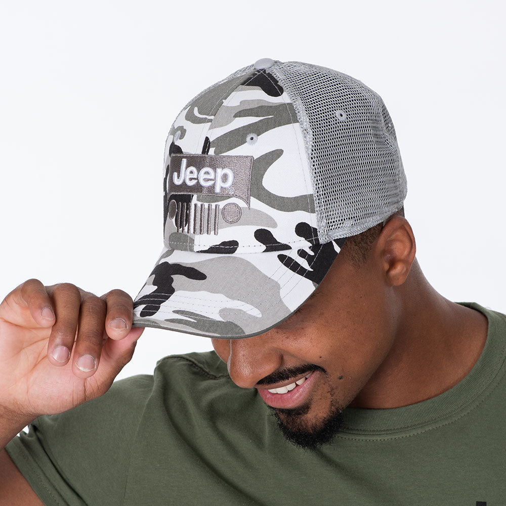 JEDCo Hat White Jeep - Snow Camo Hat
