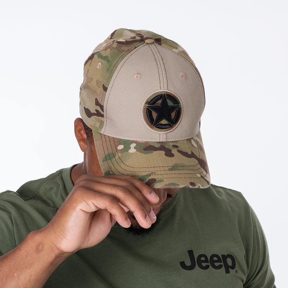 JEDCo Hat Tan / One Size Fits Most Jeep - Star Camo Hat