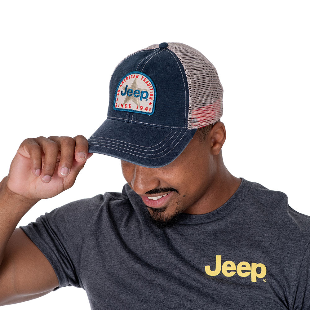 JEDCo Hat Navy Jeep - Star Patch Hat