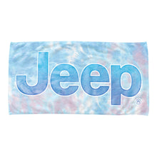 Load image into Gallery viewer, JEDCo Beach Towel Tie Dye Jeep - Tie Dye Logo Beach Towel