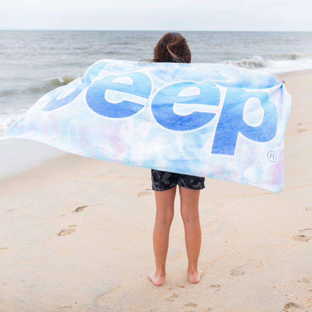 JEDCo Beach Towel Tie Dye Jeep - Tie Dye Logo Beach Towel