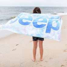 Load image into Gallery viewer, JEDCo Beach Towel Tie Dye Jeep - Tie Dye Logo Beach Towel
