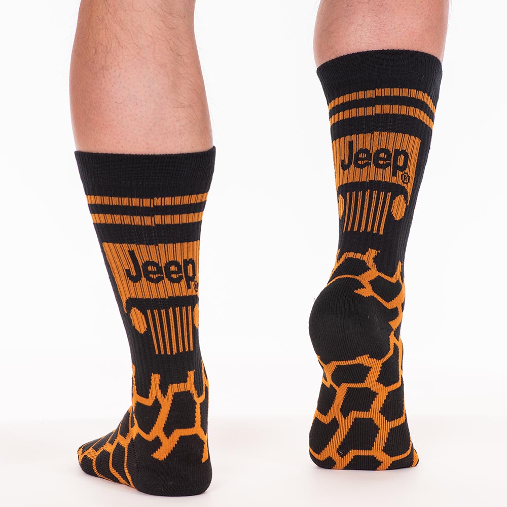 JEDCo Socks Orange Jeep - Tread Crew Socks
