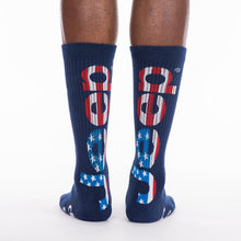 Load image into Gallery viewer, JEDCo Socks Blue Jeep - USA Flag Crew Socks