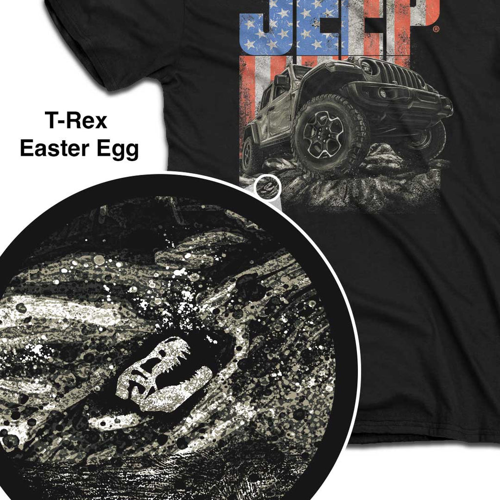 JEDCo T-Shirt Jeep - USA Rocks T-Shirt