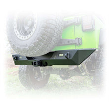 Load image into Gallery viewer, Angled Rear Bumper with LED Pod Lights and Hitch Receiver for Jeep Wrangler JK