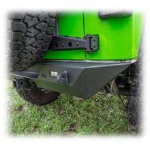 Load image into Gallery viewer, Angled Rear Bumper with LED Pod Lights and Hitch Receiver for Jeep Wrangler JK