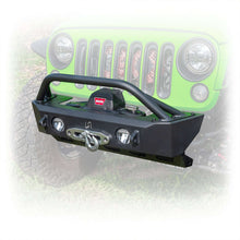 Load image into Gallery viewer, Front Bumper with Skid Plate and Recessed Winch Mount for Jeep Wrangler JK, JL, and Gladiator JT