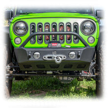 Load image into Gallery viewer, Front Bumper with Skid Plate and Recessed Winch Mount for Jeep Wrangler JK, JL, and Gladiator JT