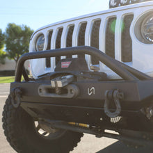 Load image into Gallery viewer, Front Bumper with Welded Bull Bar and Skid Plate for Jeep Wrangler JK, JL, and Gladiator JT