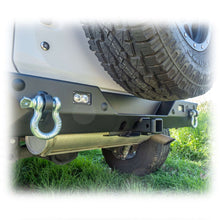 Load image into Gallery viewer, Minimalist Rear Bumper with LED Pod Lights and Hitch Receiver for Jeep Wrangler JL
