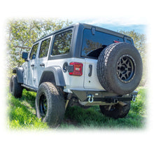 Load image into Gallery viewer, Minimalist Rear Bumper with LED Pod Lights and Hitch Receiver for Jeep Wrangler JL