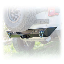 Load image into Gallery viewer, Minimalist Rear Bumper with LED Pod Lights and Hitch Receiver for Jeep Wrangler JL