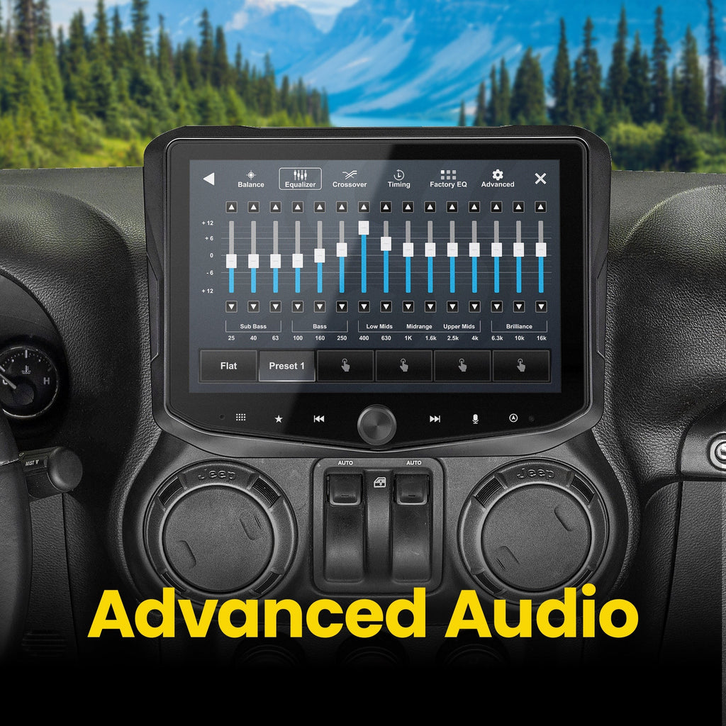 HORIZON10 Jeep Wrangler JK (2011-2018) 10" Radio Fully Integrated Kit | Displays Vehicle Information and Off-Road Mode