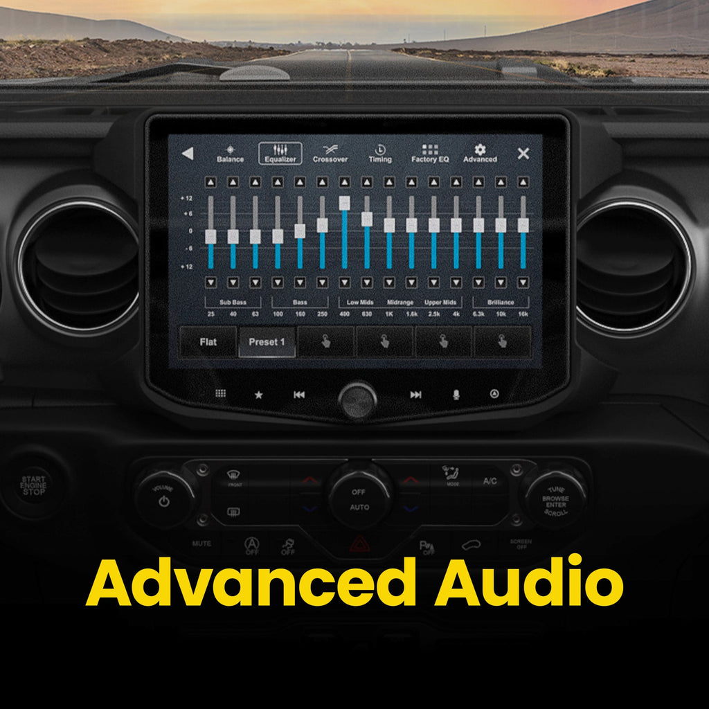 HORIZON10 Jeep Wrangler JL (2018-2023)/Gladiator JT (2020-2023) 10" Radio Fully Integrated Kit | Displays Vehicle Information and Off-Road Mode