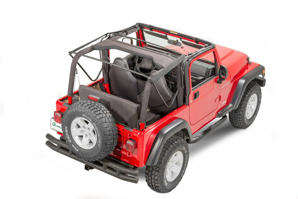 JeepHut Offroad Soft Top QuadraTop Gen II Complete Soft Top Without Doors for 97-06 Jeep Wrangler TJ