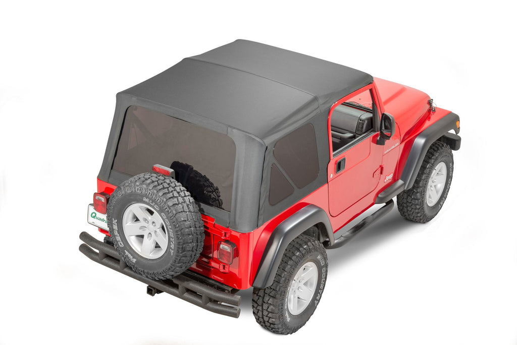 JeepHut Offroad Soft Top QuadraTop Gen II Complete Soft Top Without Doors for 97-06 Jeep Wrangler TJ