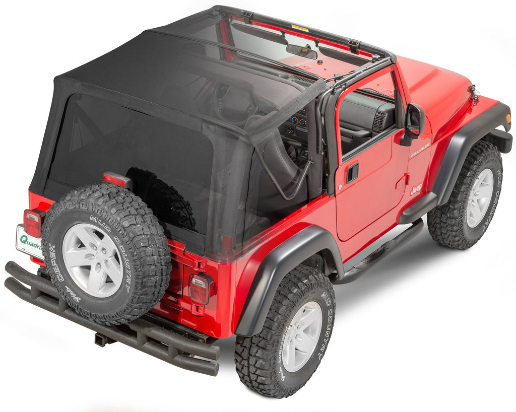 JeepHut Offroad Soft Top QuadraTop Gen II Complete Soft Top Without Doors for 97-06 Jeep Wrangler TJ