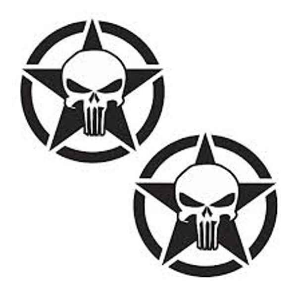 JH Offroad Stickers/Decals/Banners Star Punisher Decal Set of Two 6 inch